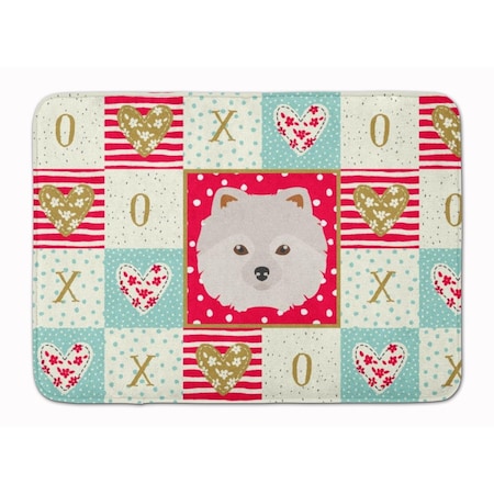 Carolines Treasures 19 x 27 in. Japanese Spitz Love Machine Washable Memory Foam Mat CK5210RUG